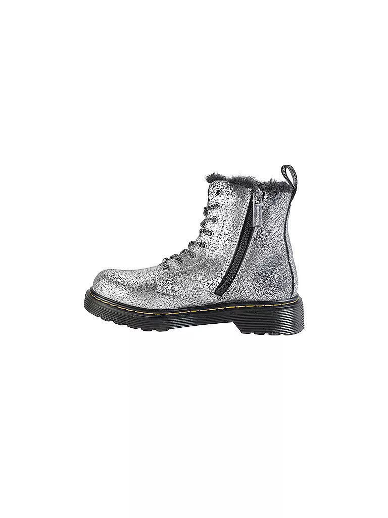 DR. MARTENS | Kinder Stiefel 1460 J SERENA FOIL | Argento