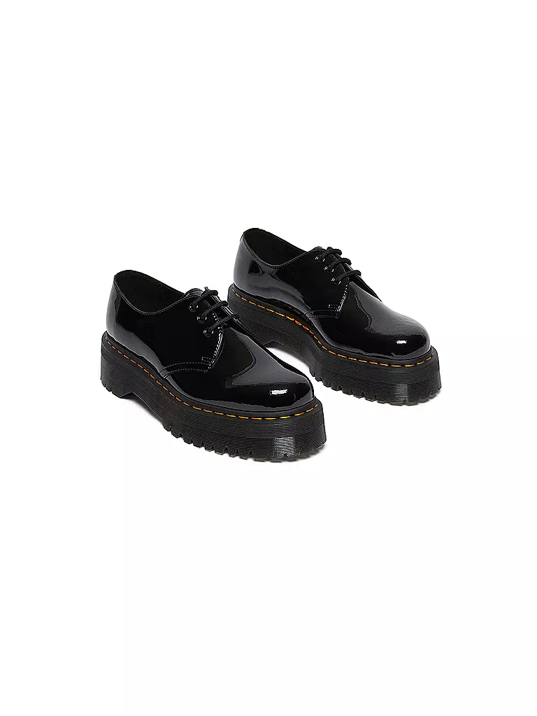 DR. MARTENS | Lack Plateau Schnürer 1461 Quad | Nero