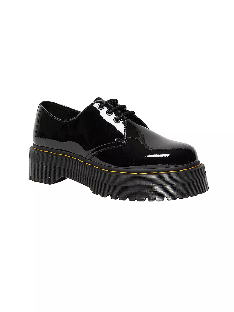 DR. MARTENS | Lack Plateau Schnürer 1461 Quad | Nero