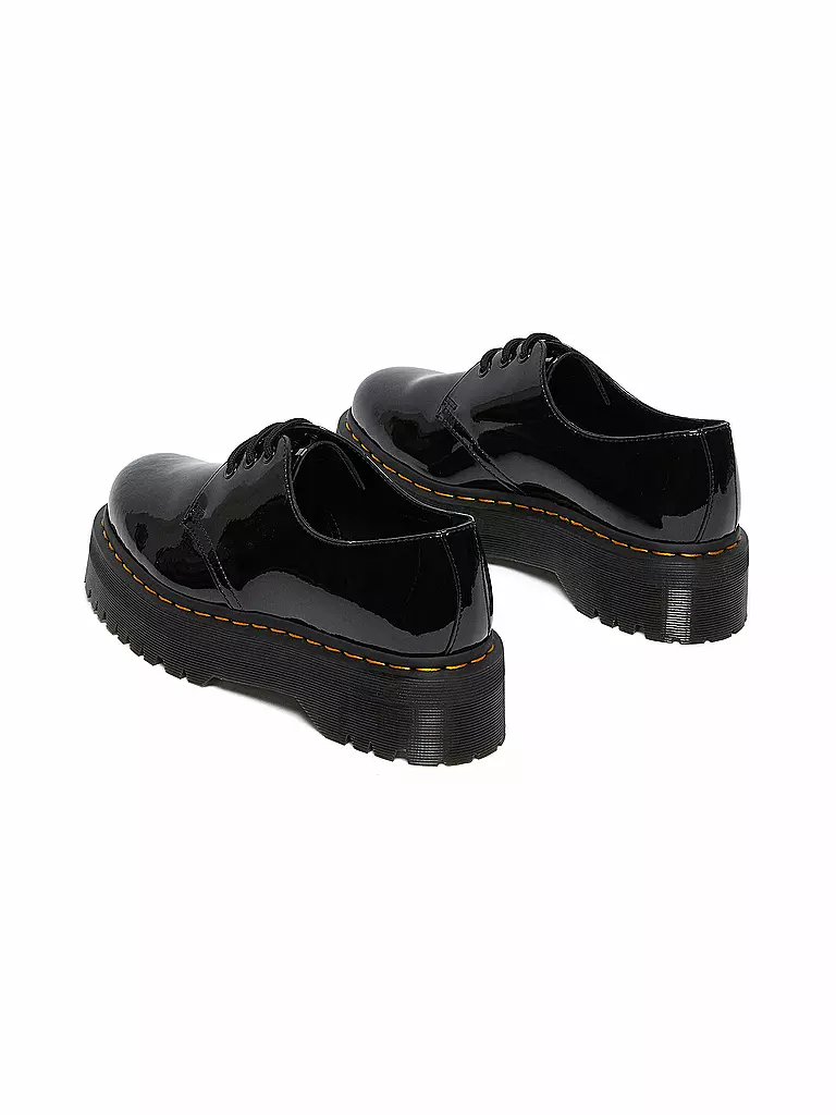 DR. MARTENS | Lack Plateau Schnürer 1461 Quad | Nero