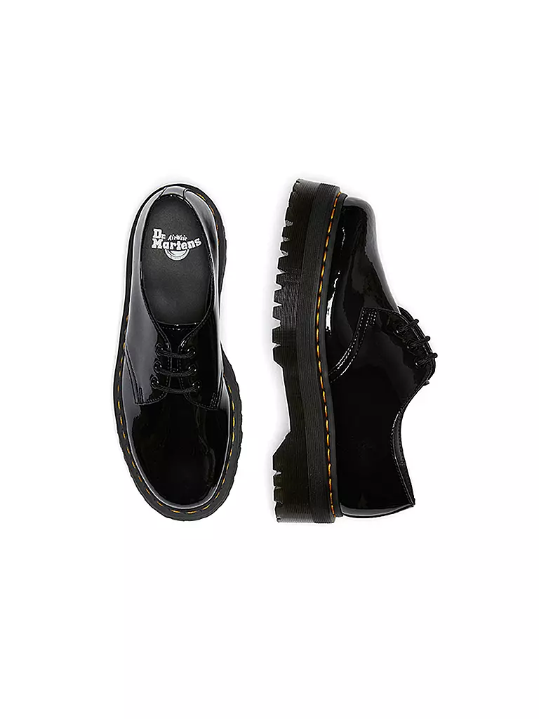 DR. MARTENS | Lack Plateau Schnürer 1461 Quad | Nero