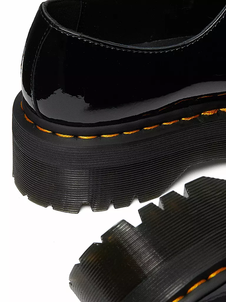 DR. MARTENS | Lack Plateau Schnürer 1461 Quad | Nero