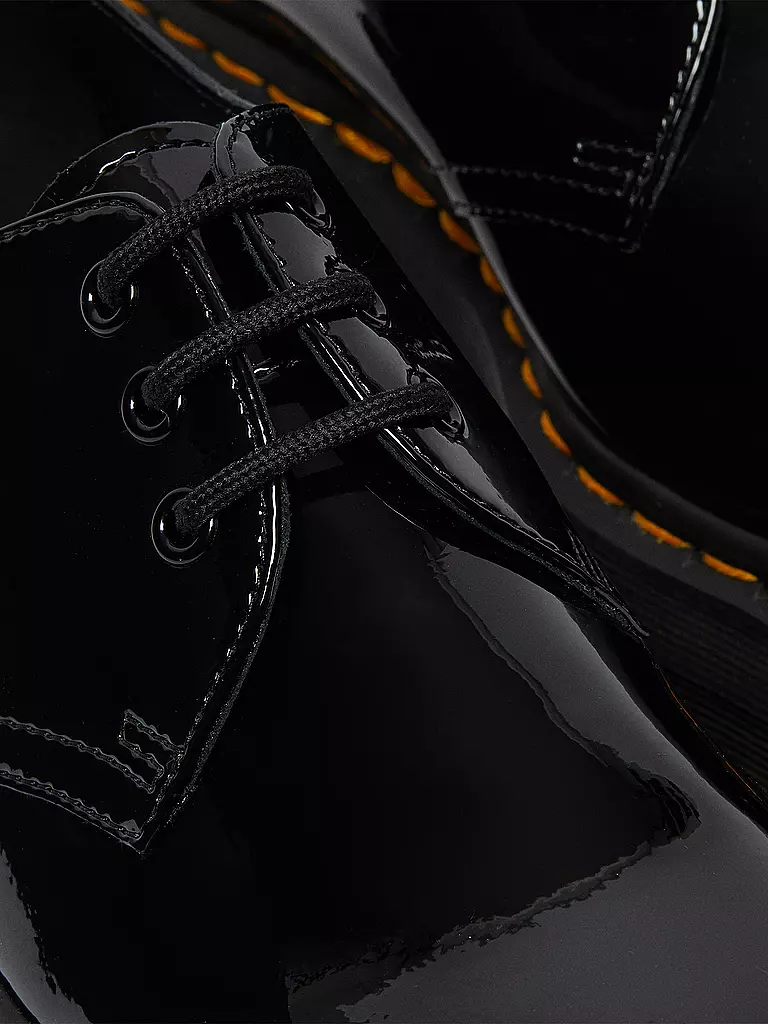 DR. MARTENS | Lack Plateau Schnürer 1461 Quad | Nero