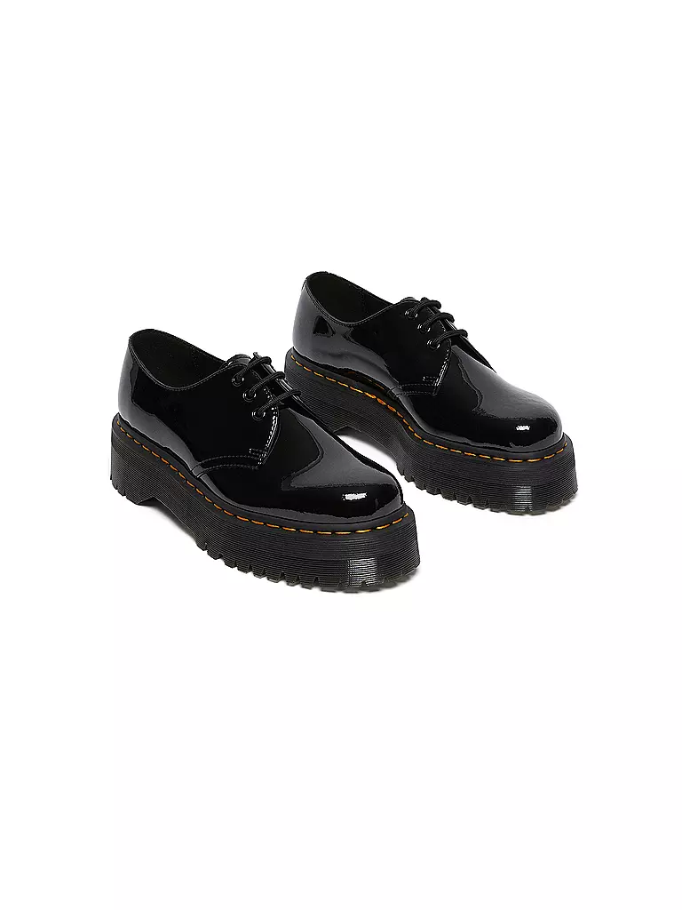 DR. MARTENS | Lack Plateau Schnürer 1461 Quad | Nero