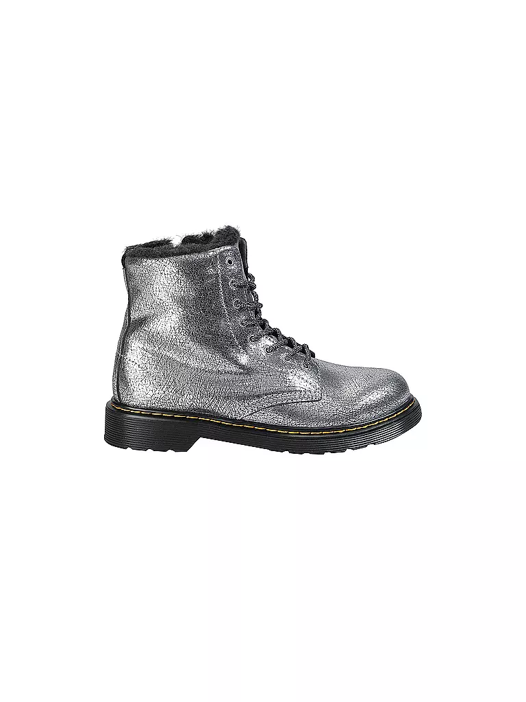 DR. MARTENS | Stivaletti stringati da bambino 1460 Y SERENA FOIL | Argento