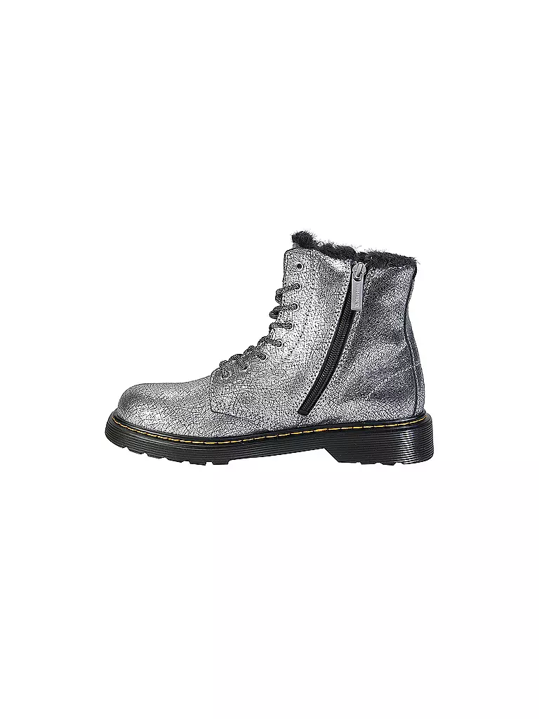 DR. MARTENS | Stivaletti stringati da bambino 1460 Y SERENA FOIL | Argento