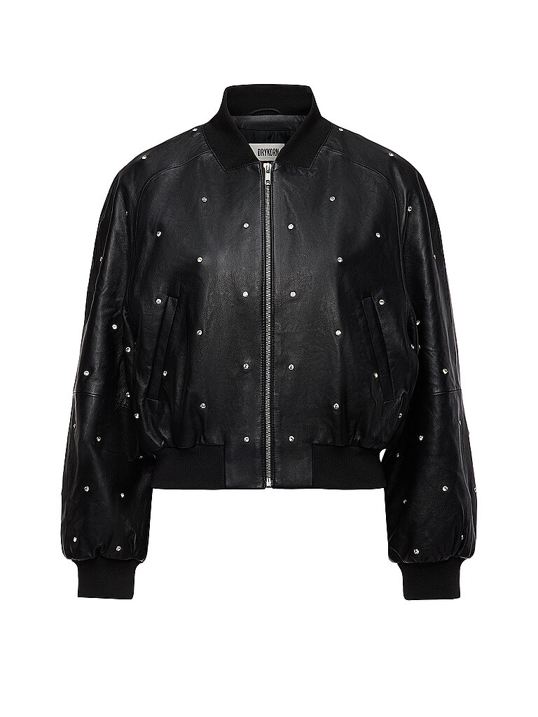 Giacca in pelle MARHAM_1 nero 42