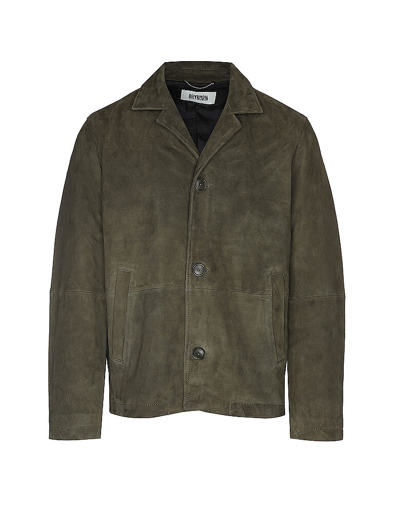 Lederjacke LOUVIN 1 oliva M