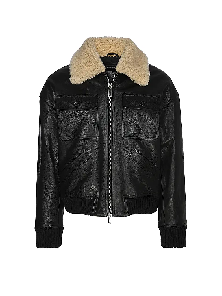 DSQUARED2 | Giacca in pelle AVIATOR | Nero