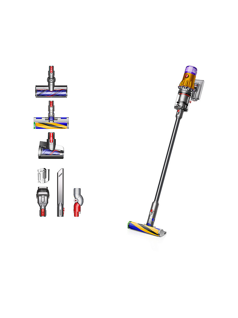 Aspirapolvere V12 DETECT SLIM ABSOLUTE Nichel/Giallo argento