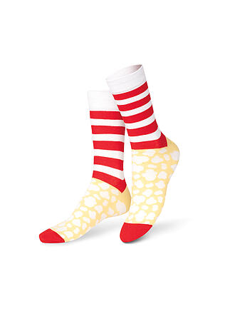 EAT MY SOCKS | Calze 36-45 POP CORN giallorossobianco