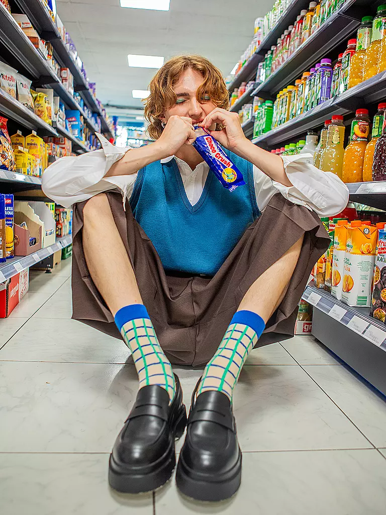 EAT MY SOCKS | Calze 36-45 CHOCO CRUSH rosso rosato marrone | 