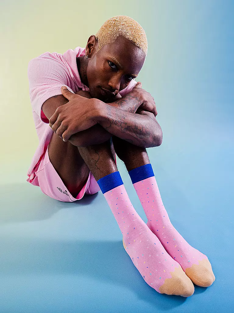 EAT MY SOCKS | Calze 36-45 JOES DONUT STRAWBERRY rosa | 