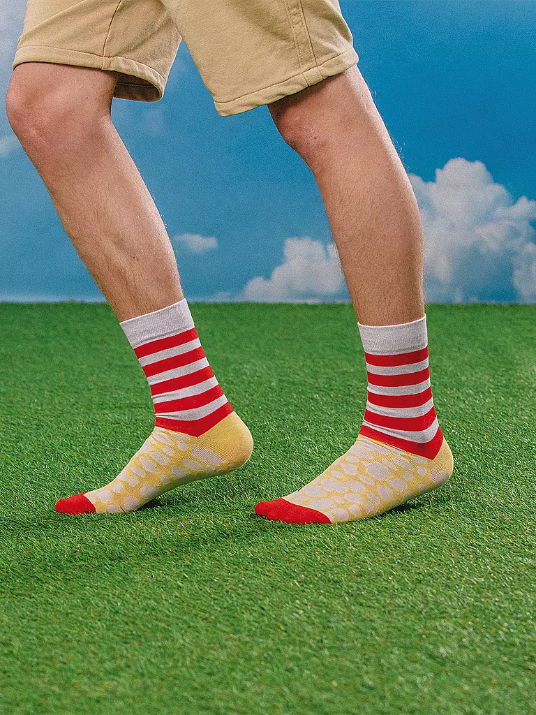 EAT MY SOCKS | Calze 36-45 POP CORN giallorossobianco | 
