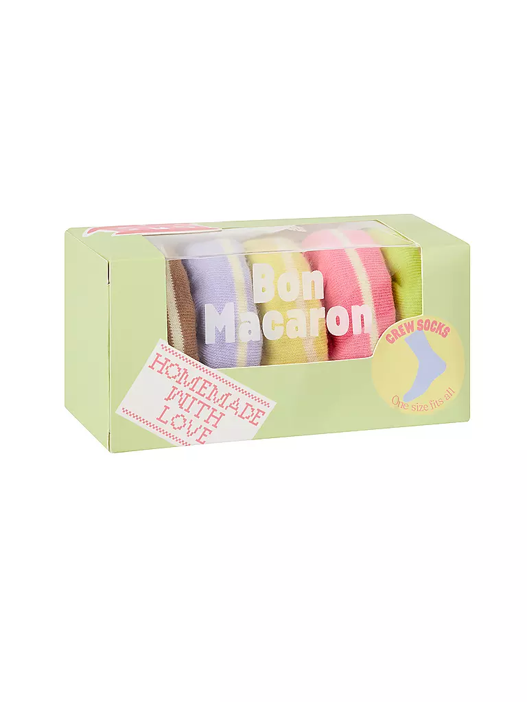 EAT MY SOCKS | Calzini 36-45 BON MACARON lilla-giallo-verdi | Multicolore
