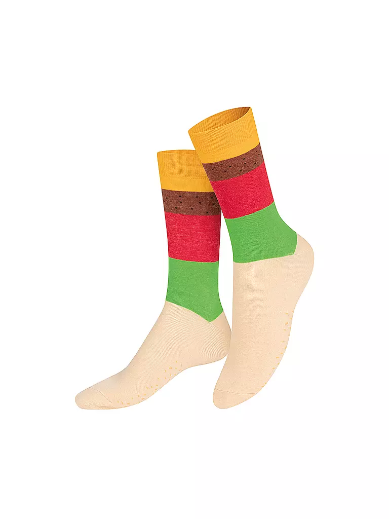 EAT MY SOCKS | Calzini 36-45 CHEESEBURGER rossogialloverde | Multicolore