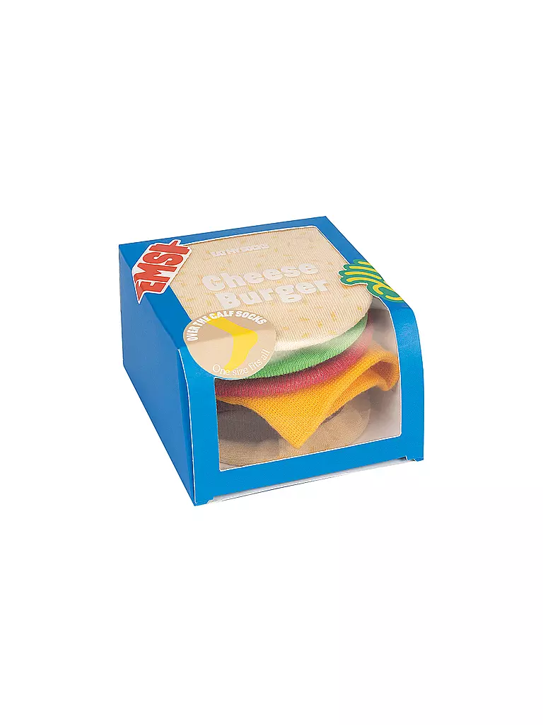 EAT MY SOCKS | Calzini 36-45 CHEESEBURGER rossogialloverde | Multicolore