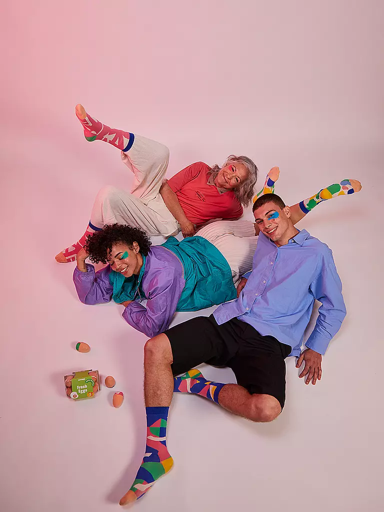 EAT MY SOCKS | Calzini 36-45 confezione da 3 FRESH EGGS BluVerdeRosa | 