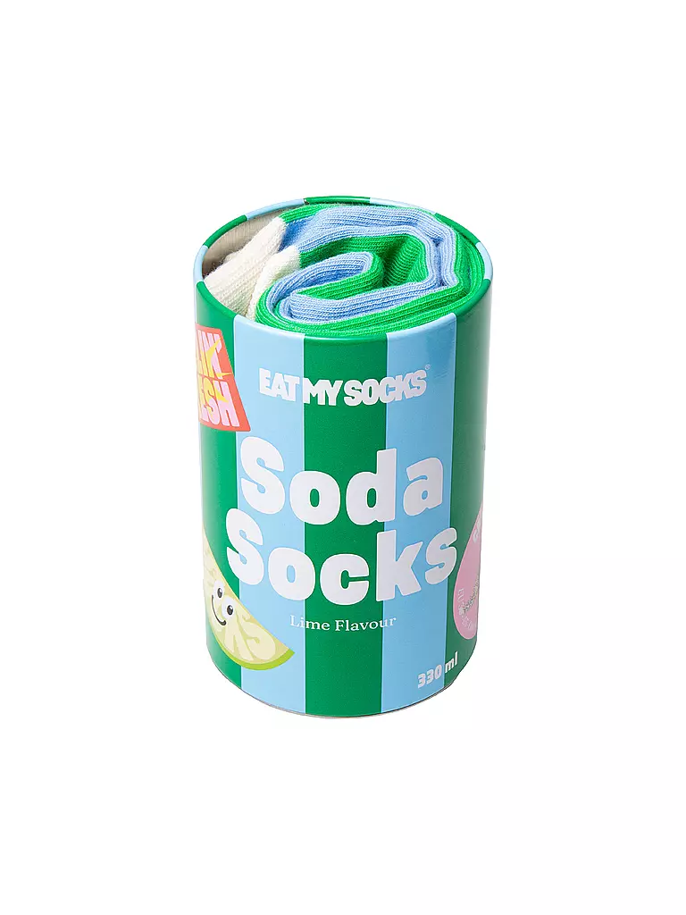 EAT MY SOCKS | Calzini 36-45 SODA LIME verde-azzurro | 