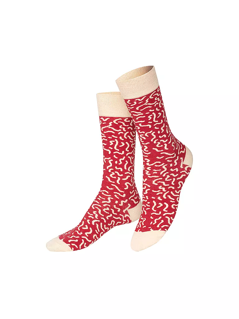 EAT MY SOCKS | Calzini 36-45 SUPREME SALAMI rosso beige | Rosso