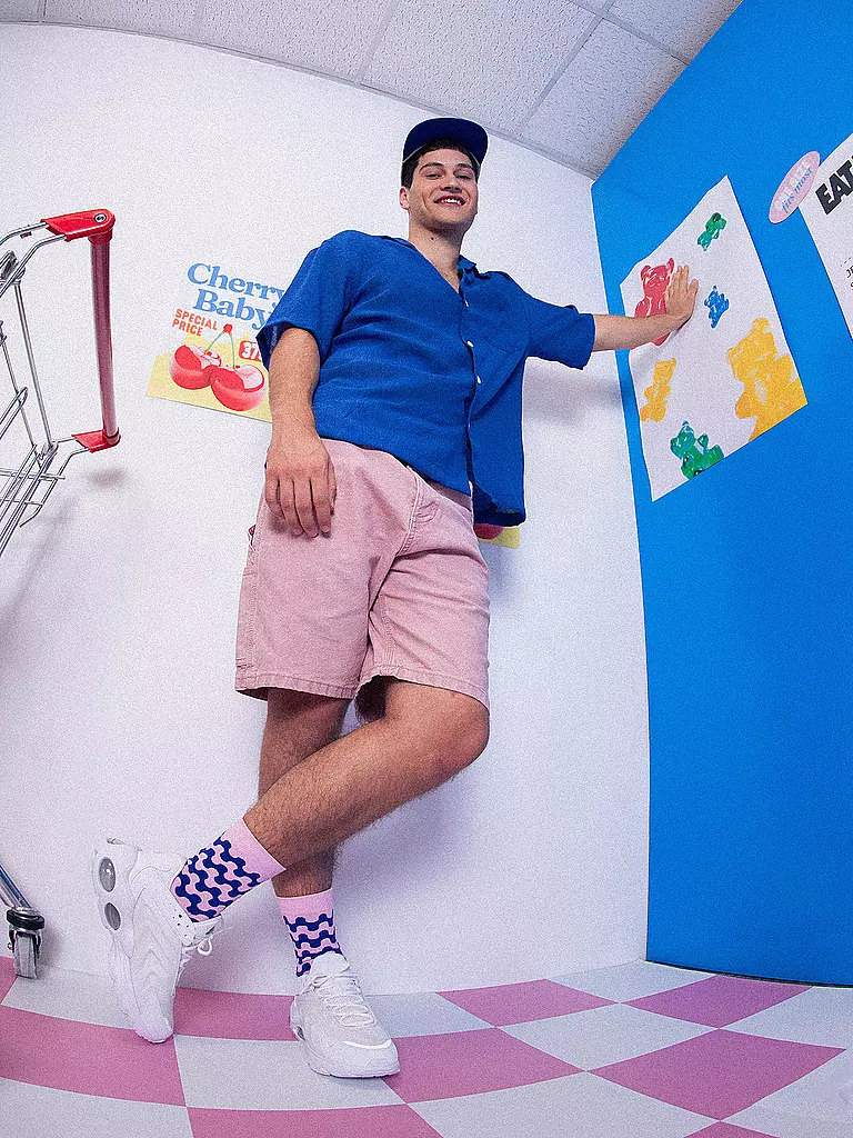 EAT MY SOCKS | Calzini 36-45 SWEET MALLOWS rosa-blu | 