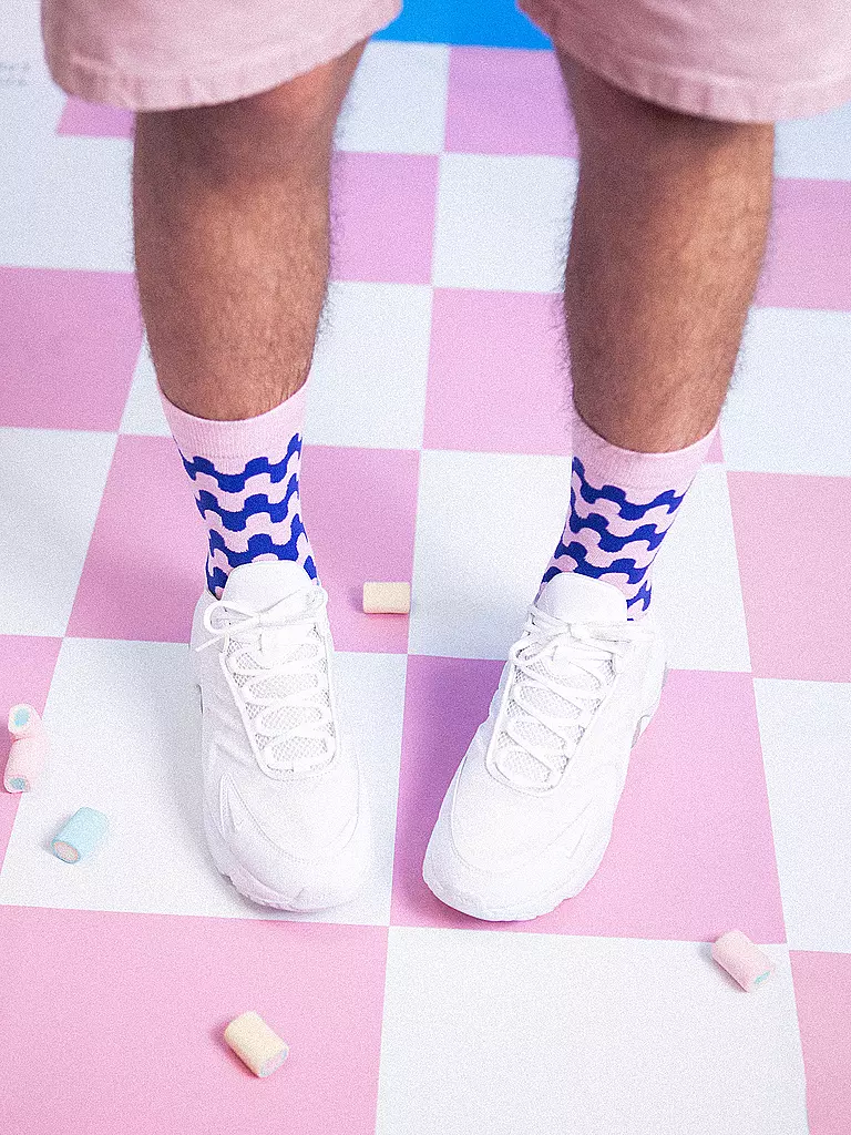 EAT MY SOCKS | Calzini 36-45 SWEET MALLOWS rosa-blu | 