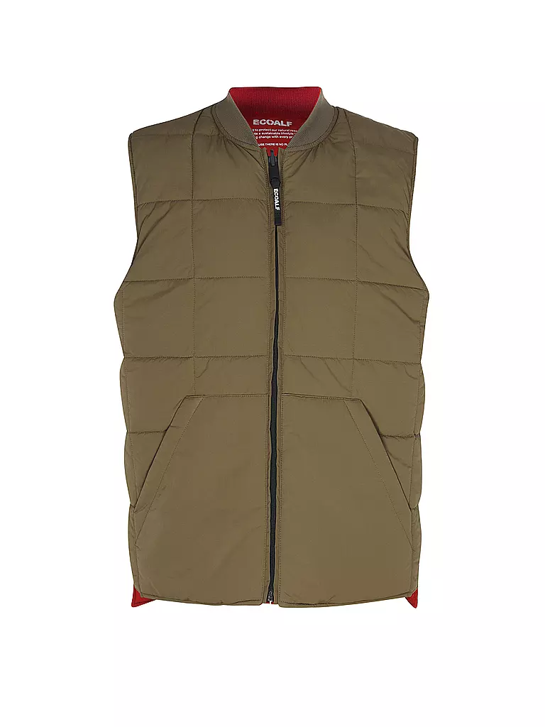 ECOALF | Gilet trapuntato | Rosso scuro