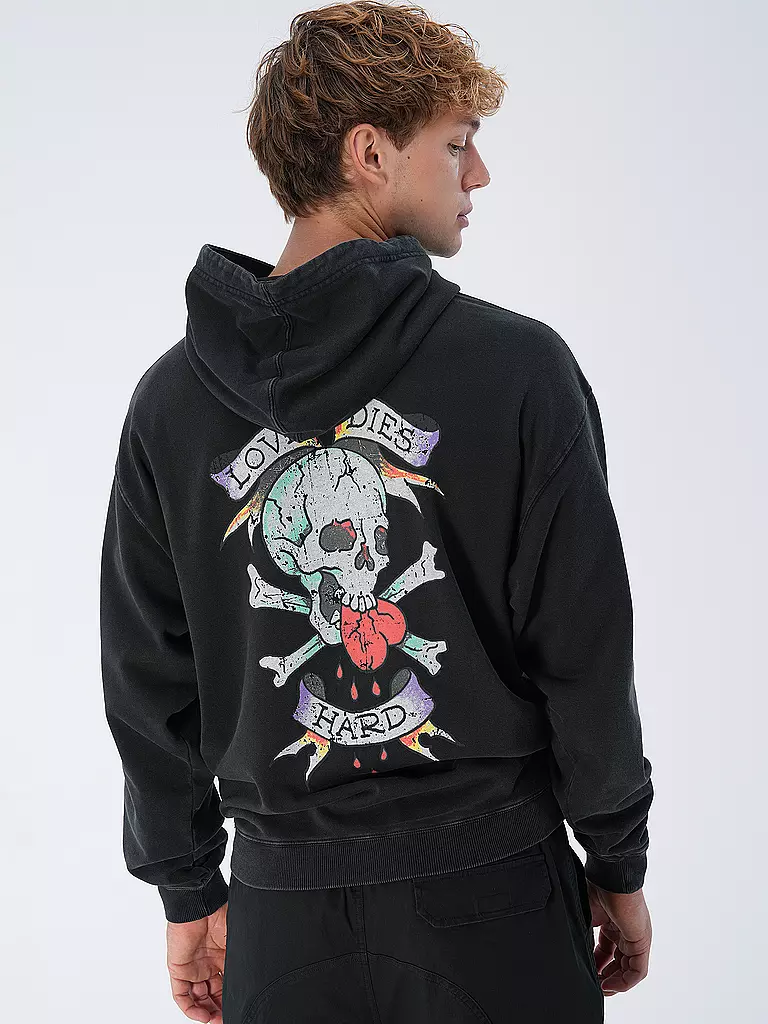 ED HARDY | Kapuzensweater - Hoodie LOVE DIES HARD  | Nero