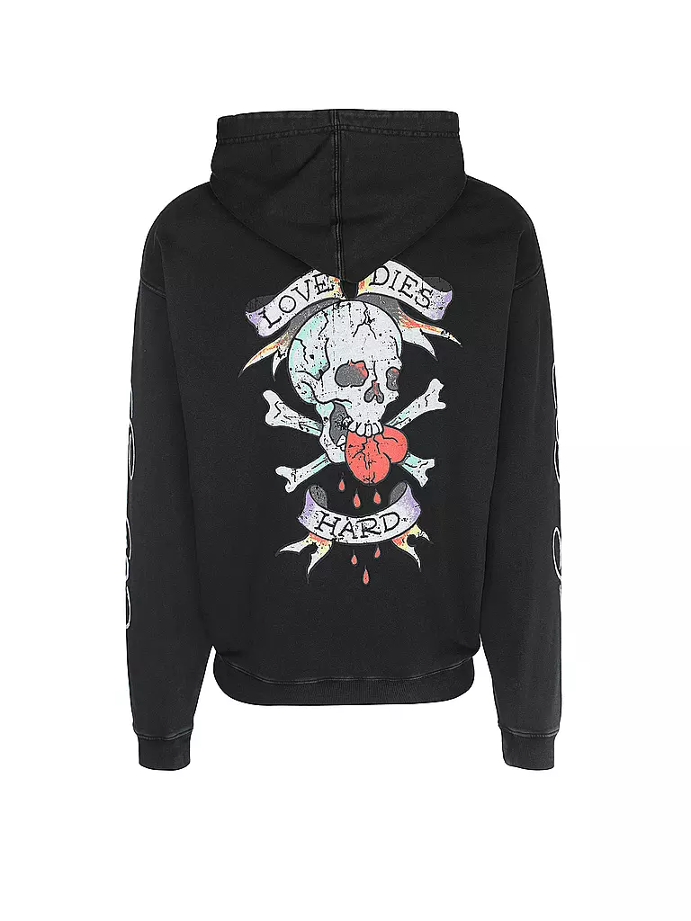 ED HARDY | Kapuzensweater - Hoodie LOVE DIES HARD  | Nero