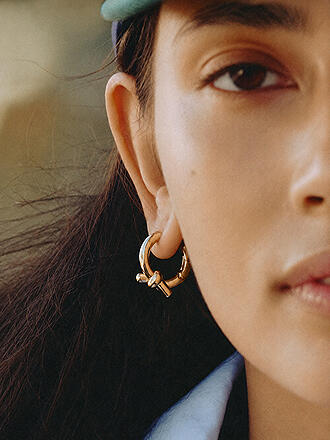 EDBLAD | Orecchini NOVEL KNOT HOOPS Oro
