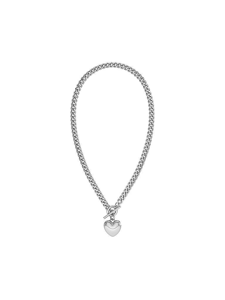 Collana BARLEY NECKLACE Maxi Steel argento
