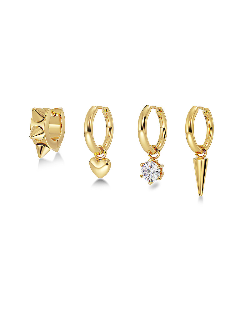 Orecchini PEAK HOOPS ICON ONE HEART Oro oro