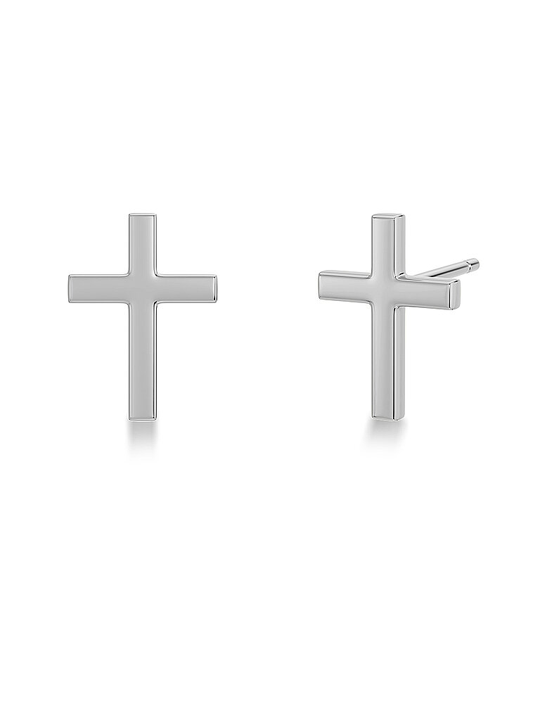 Orecchini a lobo SPIRIT CROSS Steel argento