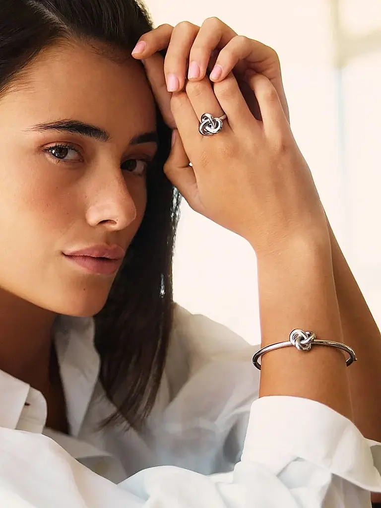 EDBLAD | Anello INFINITY KNOT RING Large Steel | Argento