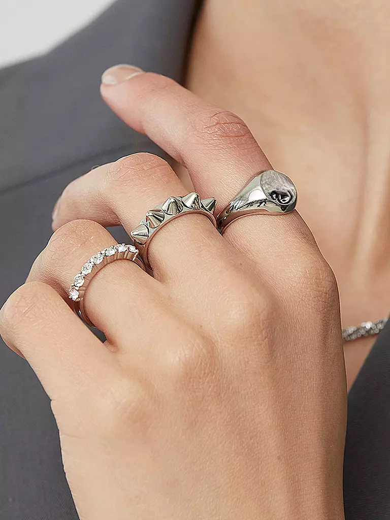 EDBLAD | Anello PEAK Single Steel | Argento