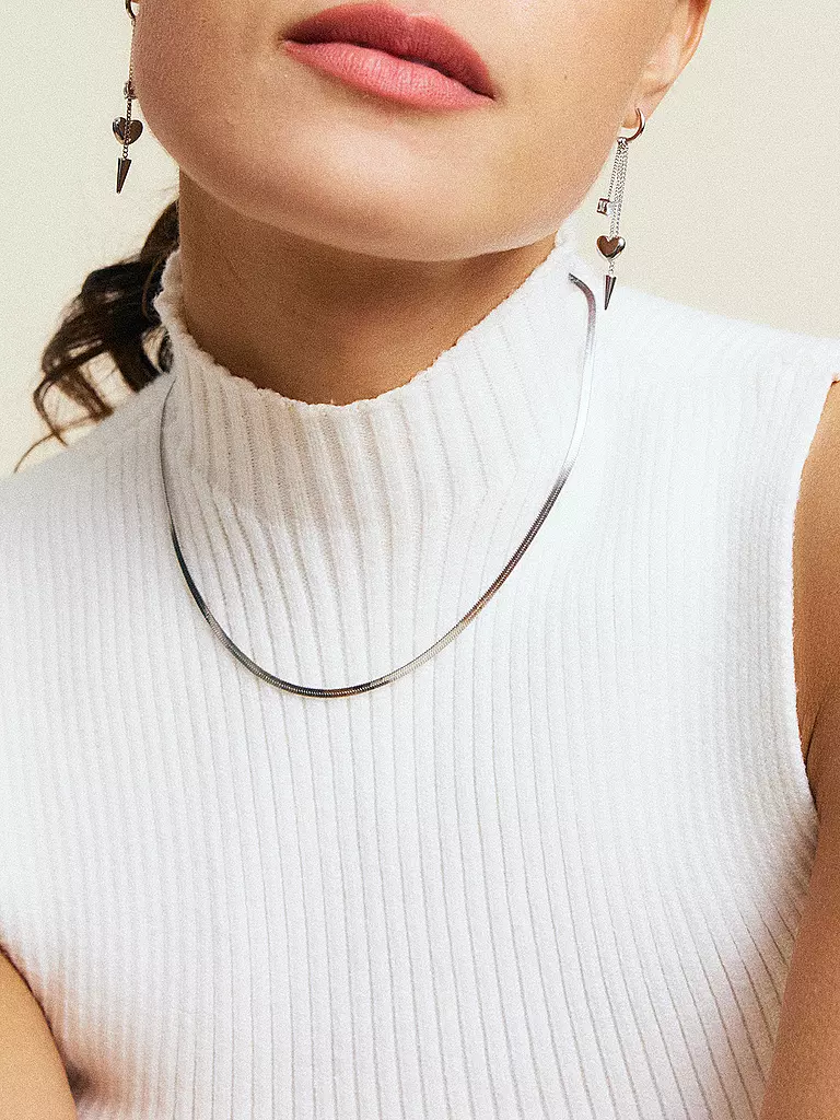 EDBLAD | Collana CHAIN HERRINGBONE Steel | Argento