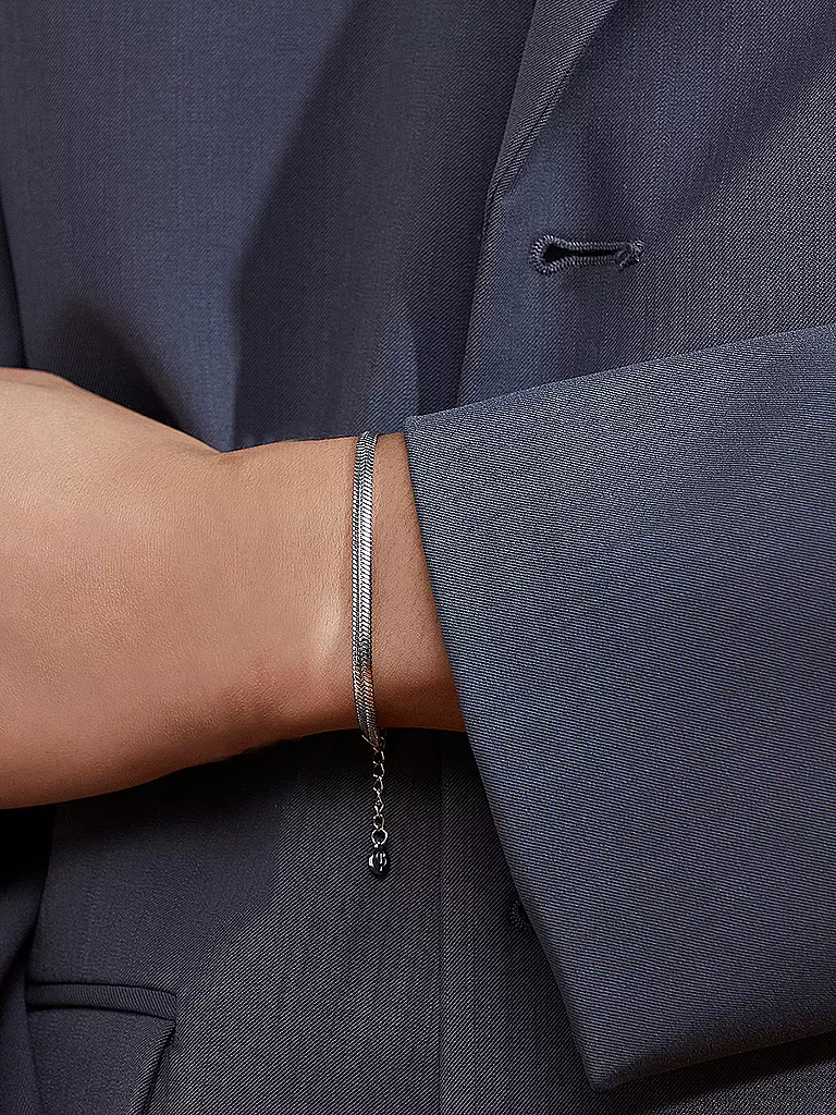 EDBLAD | Collana HERRINGBONE BRACELET Steel | Argento