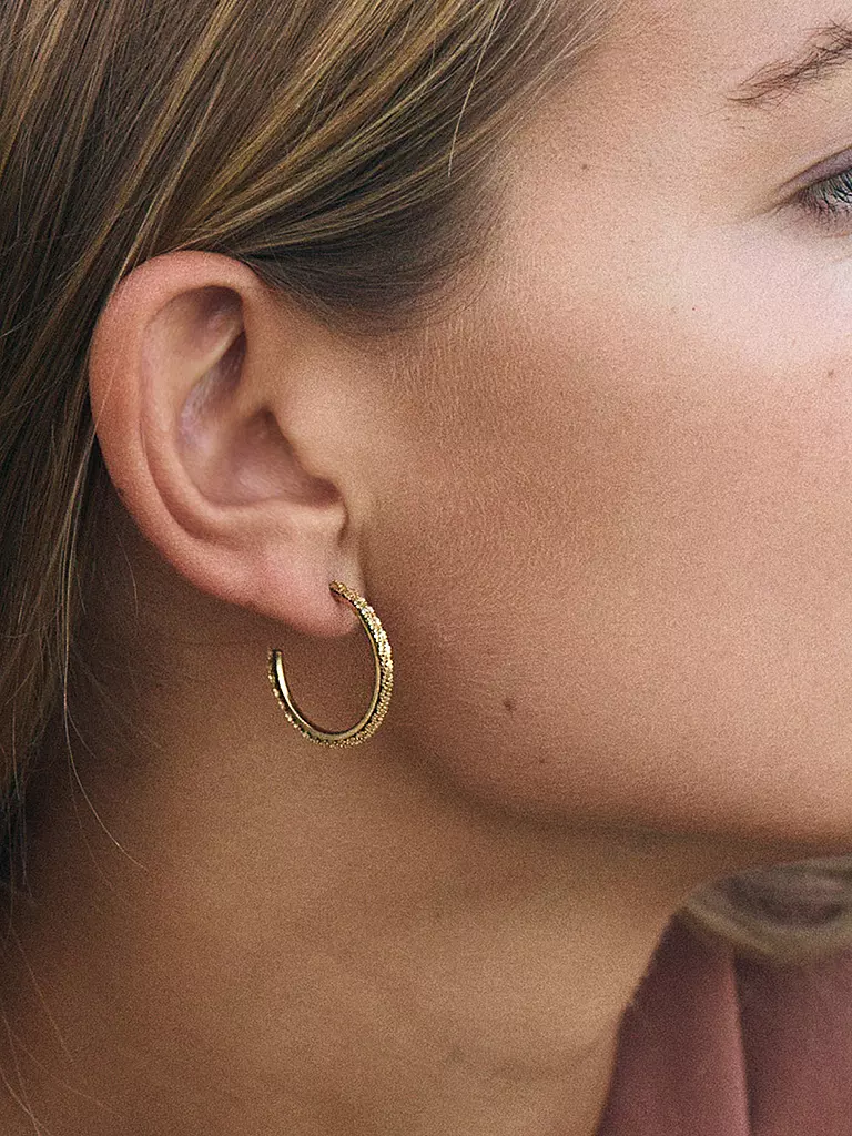 EDBLAD | Creoli TINSEL THIN CREOLES Small Gold | Oro