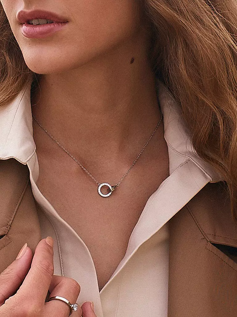 EDBLAD | Halskette ETERNAL ORBIT NECKLACE Steel  | Argento