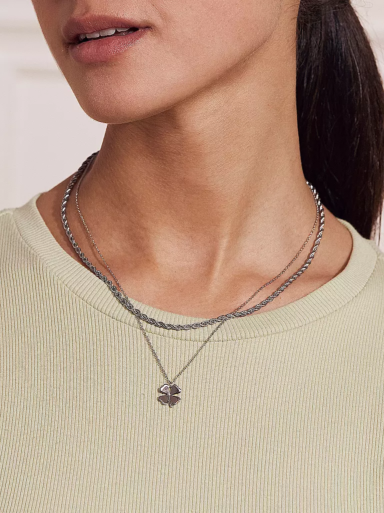EDBLAD | Halskette LUCKY NECKLACE Steel  | Argento