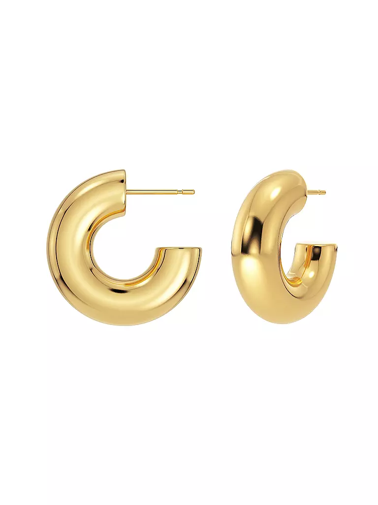 EDBLAD | Orecchini a cerchio CHUNKY CREOLES Small Gold | Oro