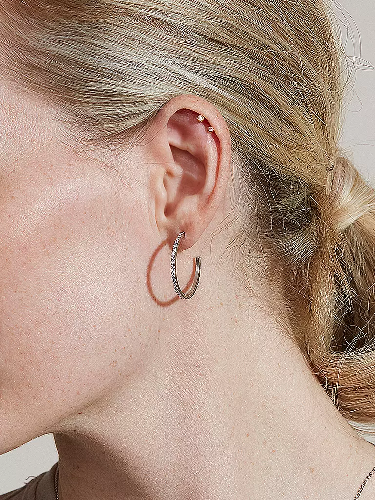 EDBLAD | Orecchini a cerchio GLOW CREOLES MINI Large Steel | Argento