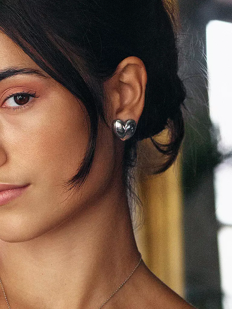 EDBLAD | Orecchini a lobo BARLEY STUDS Large Steel | Argento