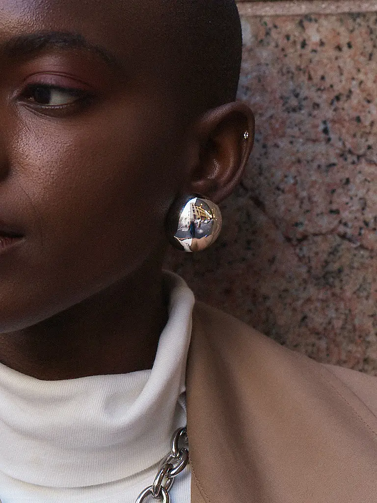 EDBLAD | Orecchini a lobo BEAD STUDS Maxi Steel | 