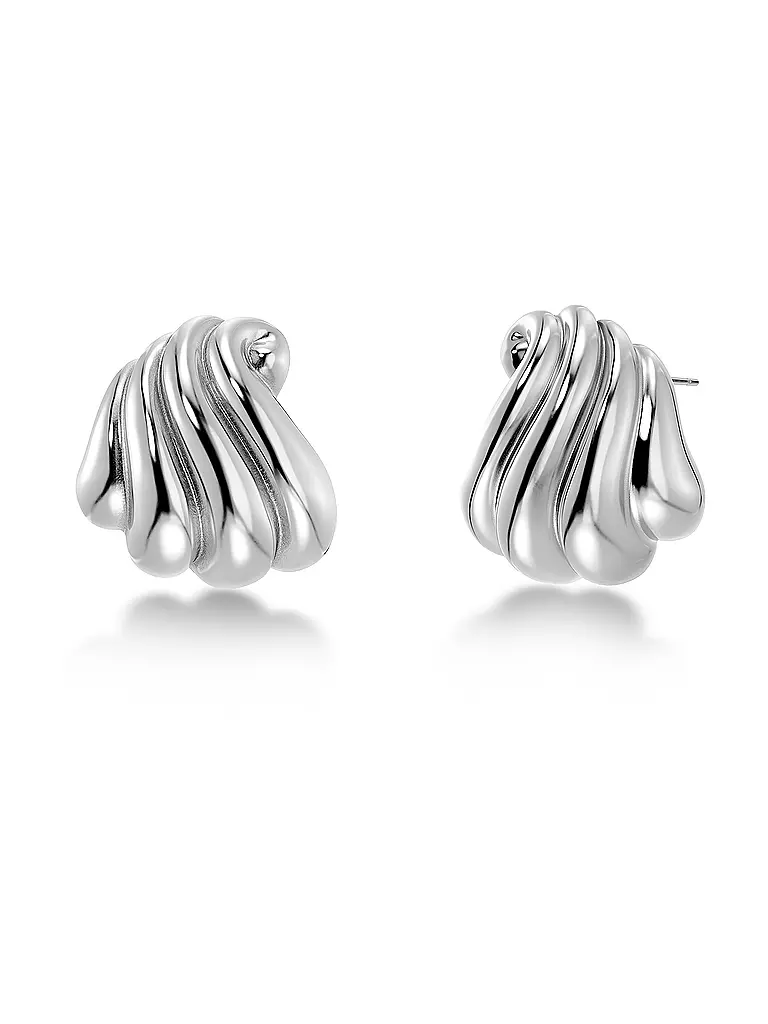 EDBLAD | Orecchini a lobo CORAZZA Large Steel | Argento