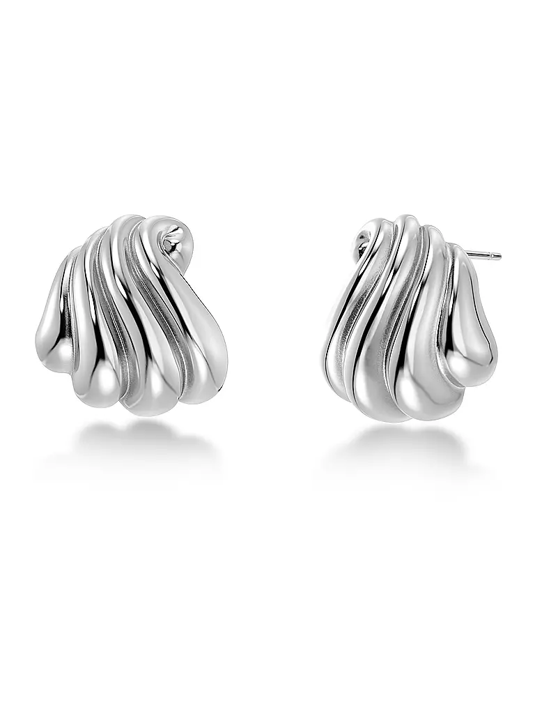EDBLAD | Orecchini a lobo CORAZZA Small Steel | Argento