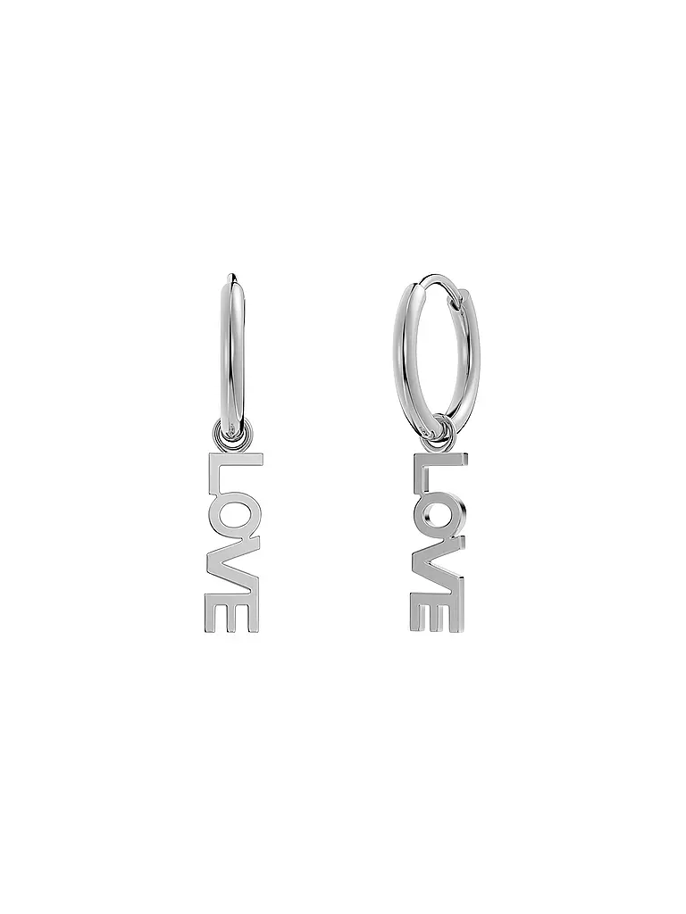 EDBLAD | Orecchini LOVE HOOPS Steel | Argento