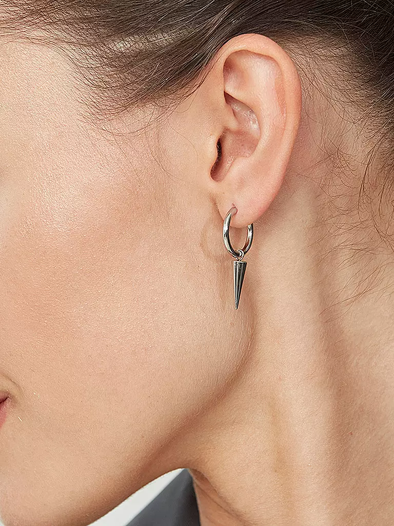 EDBLAD | Orecchini PEAK HOOPS Steel | Argento