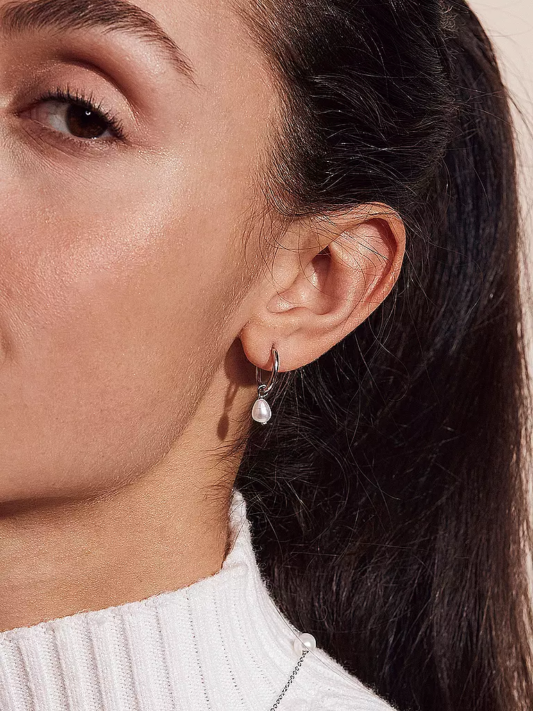 EDBLAD | Orecchini PERLA HOOPS Steel | Argento