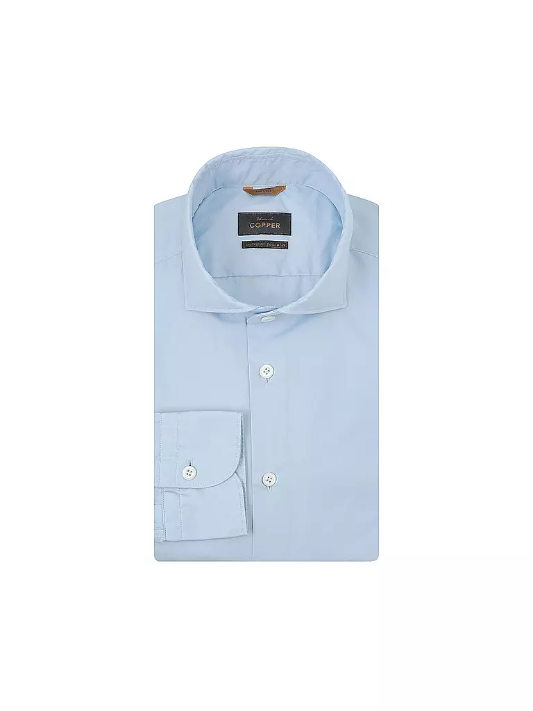 EDWARD COPPER | Hemd Tailored Fit | Blu chiaro